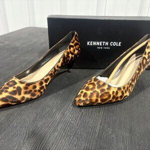 Kenneth Cole Women’s Kitten Heel Pumps – Brown Leopard | Size 7 | New